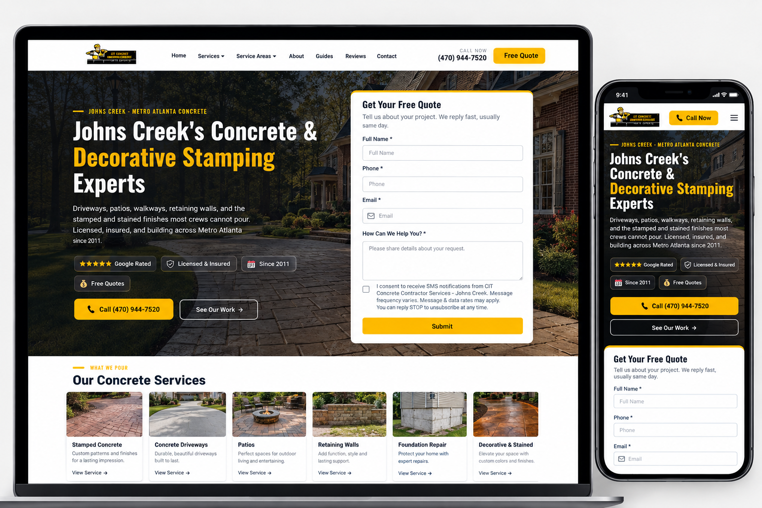 Johns Creek's Concrete & Decorative Stamping